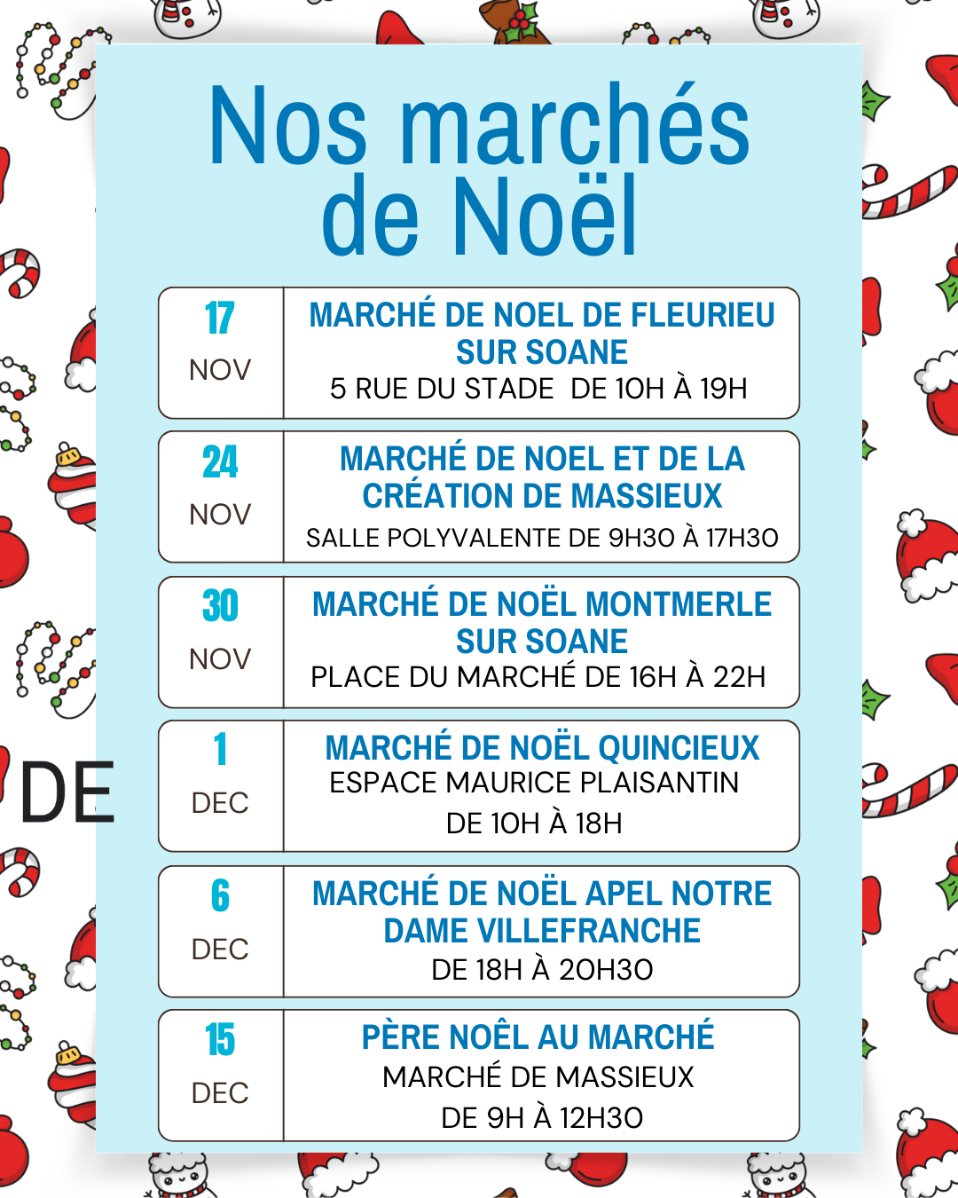 Nos marchés de Noël 2024