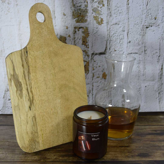 Bougie mèche en bois - Vieux Rhum