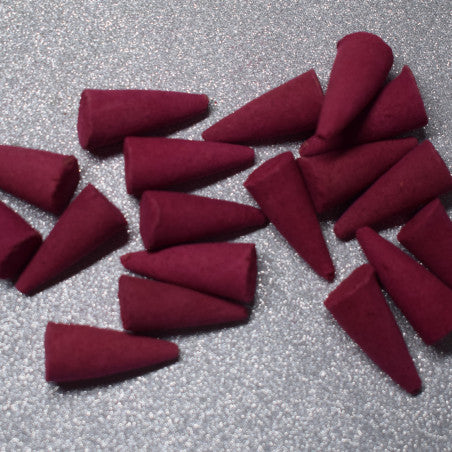 20 cônes d'encens Rose de minuit