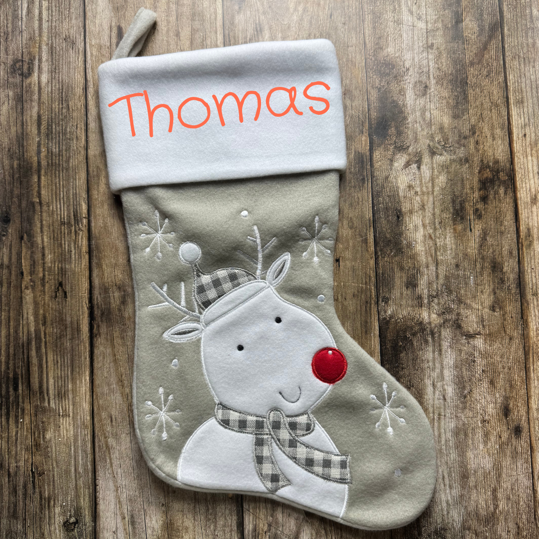 Chaussette de Noël personnalisable – Renne