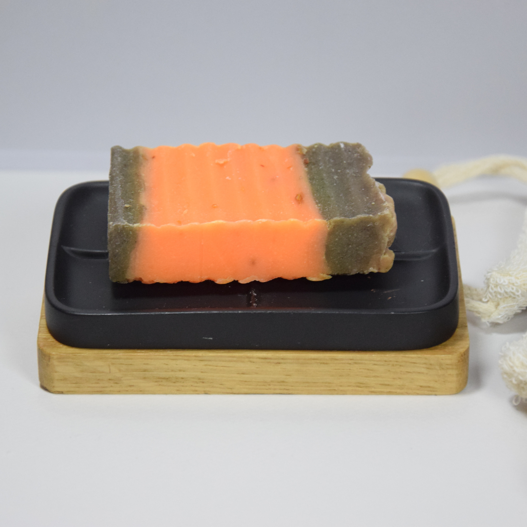 Savon enrichie en huile végétale Cannelles orange vue zoomer.