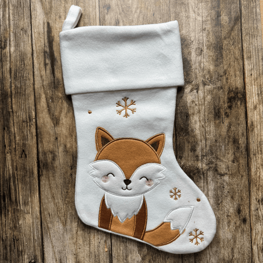 Chaussette de Noël personnalisable – Renard