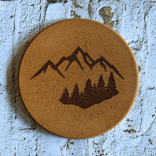 Dessous de plat en lièges - Montagne et sapin