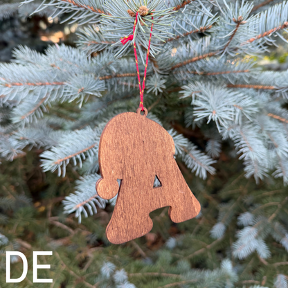 Lettre de Noël en bois à suspendre – Personnalisable