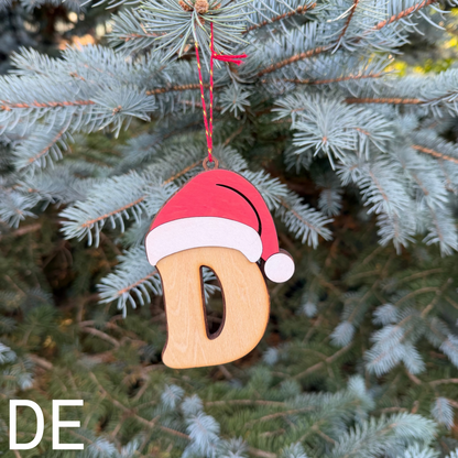Lettre de Noël en bois à suspendre – Personnalisable