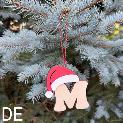Lettre de Noël en bois à suspendre – Personnalisable